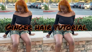 Ginger Hair Color less than 10 minutes using hot water method + customization pt.1