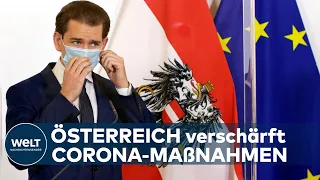 ÖSTERREICH VERSCHÄRFT CORONA-REGELN - Pressekonferenz mit Kanzler Kurz