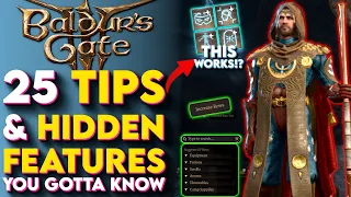 25 Hidden Features You Should KNOW In Baldurs Gate 3! - (Baldur's Gate 3 Tips and Tricks)