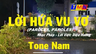 [KARAOKE] Lời hứa vu vơ (Paroles, Paroles) – Tone Nam (Bm) – #coverbytmn