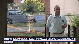 DC man's car stolen by tow truck outside his home | FOX 5 DC