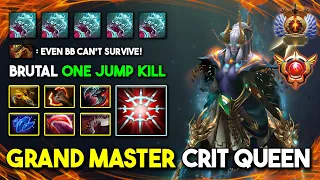 GRAND MASTER TIER CRIT QUEEN Phantom Assassin Max Slotted Item Build Brutal One Jump Kill DotA 2