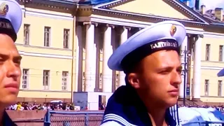 Russian navy day military parade in st. Petersburg 2020