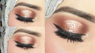 soft glamorous look Valima eye makeup tutorial | easy eye makeup | beginners makeup | Glam by noor