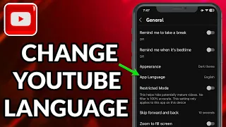 How To Change Language In YouTube iPhone