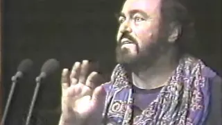 Luciano Pavarotti Rehearses in Monterrey, November,1990