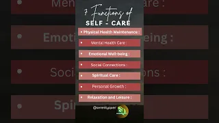 7 functions of SELF - CARE #motivational