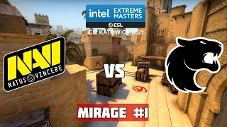 Группа B. NAVI vs FURIA. Map-1 Mirage. IEM Katowice 2021