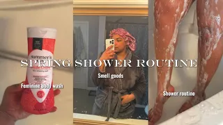 SPRING SHOWER ROUTINE 🌸| Body care + Smell good + Shower routine & more