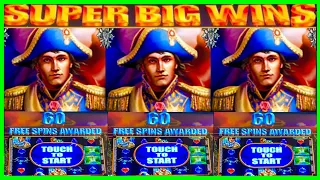 **SUPER BIG WINS!** TONS OF FREE SPINS! Napoleon and Josephine Slot Machine Bonus