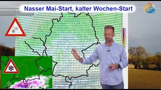 Nasser Start in den Mai: Aktuelle Regen-, Wind- & Wettervorhersage 30. April - 2. Mai. Frostgefahr!