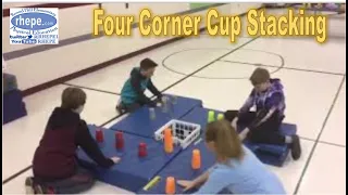 Four Corners Cup Stacking Game