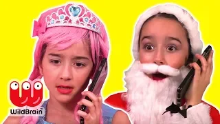 Princess Calls Santa... AND HE ANSWERS! 🎅 Christmas Princesses In Real Life | WildBrain Kiddyzuzaa