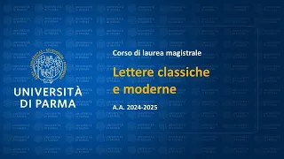 Corso di laurea magistrale in Lettere classiche e moderne - A.A. 2024-25