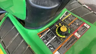 How to adjust John Deere X300 deck