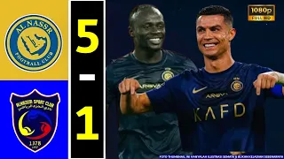 🔥 Cristiano Ronaldo & Sadio Mane SUPER GOALS 🔥 AL NASSR VS الحزم ◉ Highlights & All Goals 1080P FHD