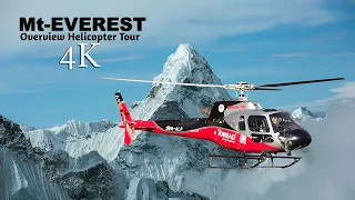 Mt-Everest Overview 4K Helicopter Tour. Gokyo, Kala Patthar, Everest, EBC, Cho Oyu, Lhotse, Makalu.