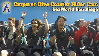 Emperor Dive Coaster Rider Cam at SeaWorld San Diego