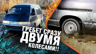 Микроавтобус TOYOTA с БЛОКИРОВКОЙ СЗАДИ! Поведение Блокки на асфальте и грунте летом