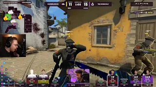 ohnePixel reacts to knife kill to win the game for mongolz