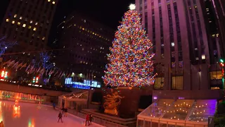 NEW YORK CITY 🇺🇸 Rockefeller Center. Christmas Tree 🎥 Dic 3, 2020 🕒 5:20 pm🌡 55 °F/13 °C