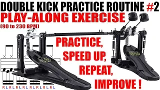 ★DOUBLE KICK PRACTICE ROUTINE 02★ PLAY-ALONG EXERCISE