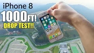 iPhone 8 DROP TEST 1,000 FEET HIGH!   EXTREME REVIEW   4K