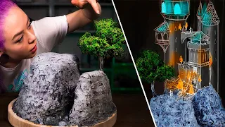 Making A Miniature Fantasy LANDSCAPE  (For An Epic Castle?)