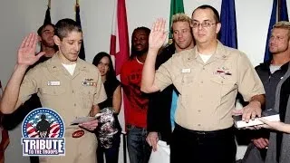 WWE Superstars participate in the re-enlistment of a sailor: 2013 Tribute the Troops