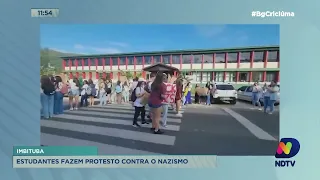 Estudantes protestam contra o nazismo em Imbituba