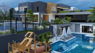 Luxury 6 Bedroom Modern House Design.