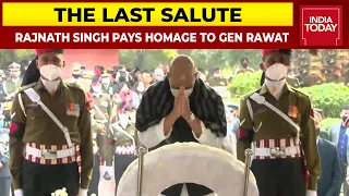 Defence Minister Rajnath Singh Pays Homage To CDS General Bipin Rawat | The Last Salute