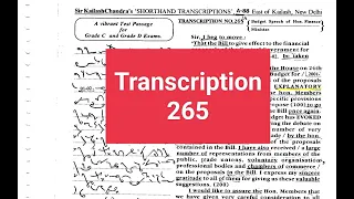 #265 I 80 wpm I kailash chandra l 840 words l volume 13 l english dictation