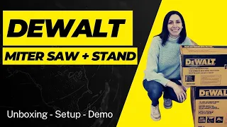 Dewalt 10inch Compound Miter Saw and Stand - Unboxing - Setup - Demo