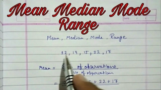 Mean median mode and range ll statistics ll central tendency easy way class 9 cbse