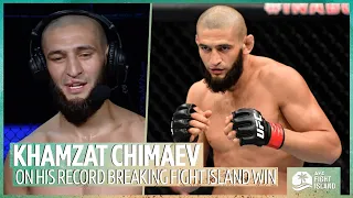 Khamzat Chimaev is here to smash everyone after record-breaking win! | UFC Fight Island