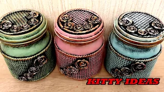 Diy / Glass jars decoration with Anti- Slip Mat