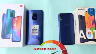 Redmi Note 9 VS Samsung Galaxy A01   Speed Test