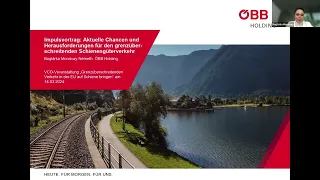 Vortrag Chancen für grenzüberschreitenden Schienengüterverkehr - Boglarka Mondvay-Nemeth