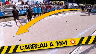 6 incredible shots in pétanque between 9m80 and 14m 😮😯😲😳