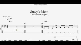 Fountains Of Wayne - Stacy's Mom (bass tab)