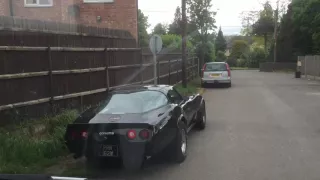 Corvette C3 drive with straight through exhaust. No Mufflers