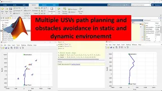 Multiple USVs path planning and obstacles avoidance in static and dynamic environemnt using MATLAB