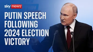 Vladimir Putin delivers speech after victory in Russian election