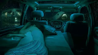 Car camping | Say goodbye to fatigue to sleep better with the sound of heavy rain on the  Van car