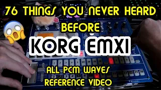 76 Things you never knew were on EMX1 // Korg EMX1 PCM Reference