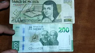 Si tienes este billete GUÁRDALO!!! Comparativa de los billetes de $200 pesos !!