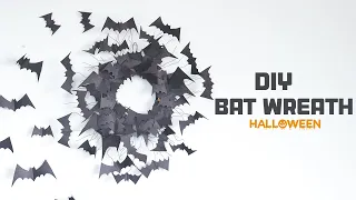 DIY Halloween Bat Wreath | Paper Crafts for Halloween