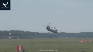 Fighters | Fighter Jet | LOW PASS Take Off RNLAF Chinook CH-47 EINDHOVEN AIRPORT