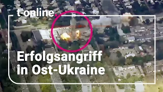 Video zeigt massive Explosion: Ukrainischer Doppelschlag zerstört russischen Stützpunkt